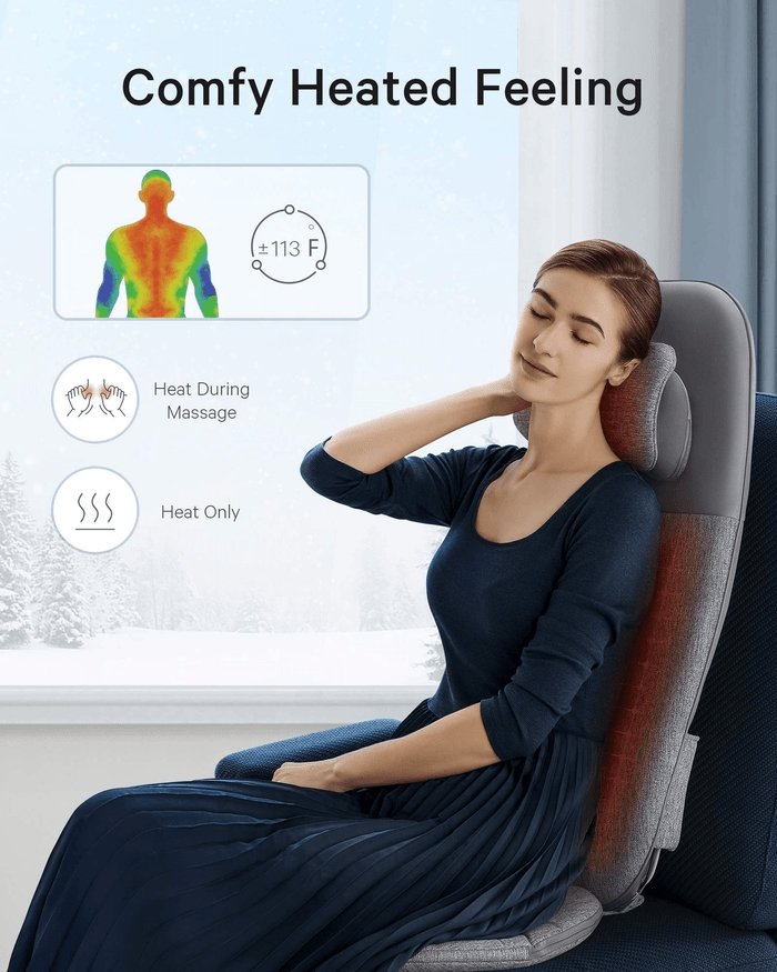 Comfier Cordless Neck Massager with Heat, Portable Rechargeable Shiats